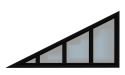 sh_ Janela PVC 1 Folha Fixa Triangular 3 Montantes Verticais